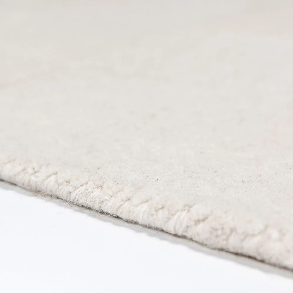 Elefántcsont színű kézi szövésű gyapjú szőnyeg 200x290 cm Checkerboard – Flair Rugs