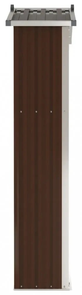 barna horganyzott acél kerti fészer 116x45x175 cm