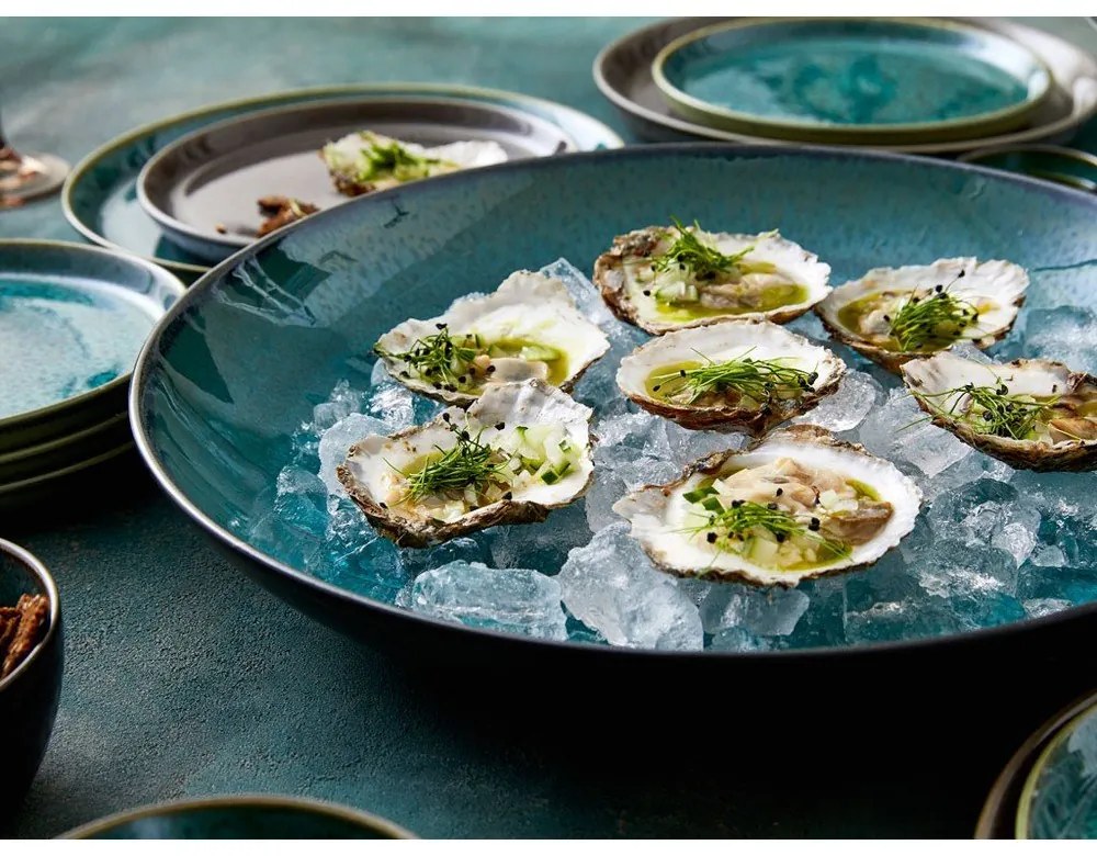 Zöld-fekete kőedény tál ø 40 cm Gastro Black/Green – Bitz