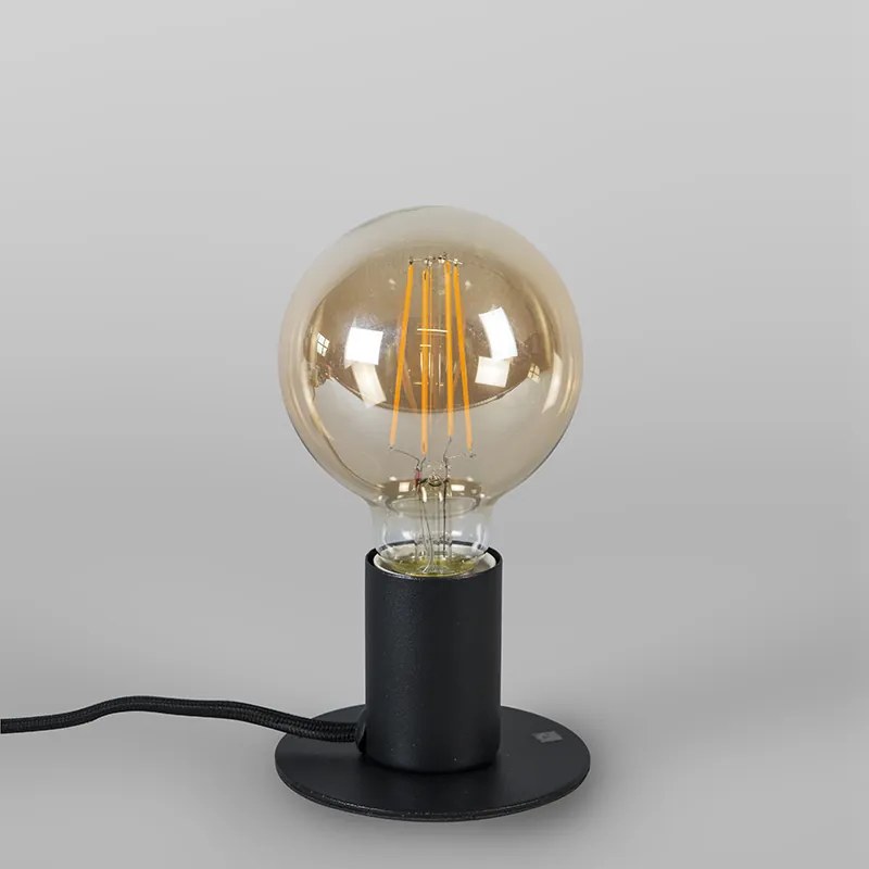 Modern asztali lámpa fekete - Facil