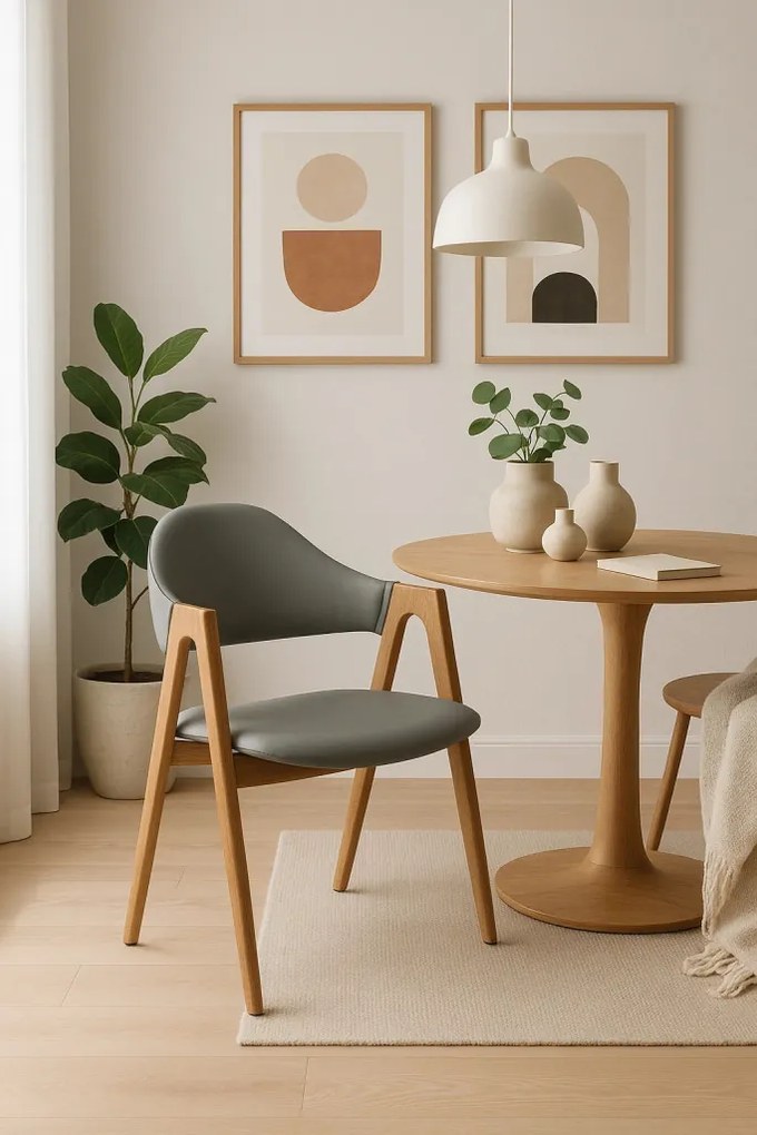 Szürke Eco-bőr Étkezőszék WILLY