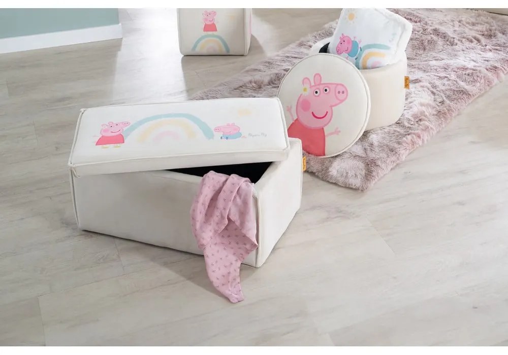 Fehér gyerek pad Peppa Pig – Roba