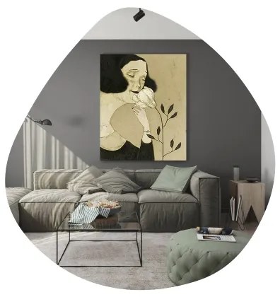 Fali tükör BESSO 60x60 cm fekete