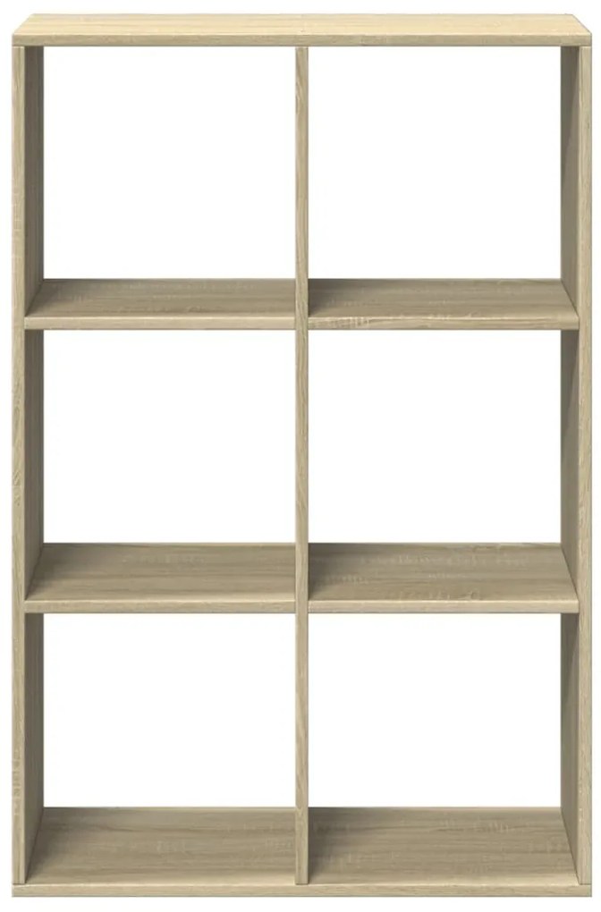 sonoma tölgy szerelt fa elválasztó könyvespolc 69,5x29x103,5 cm