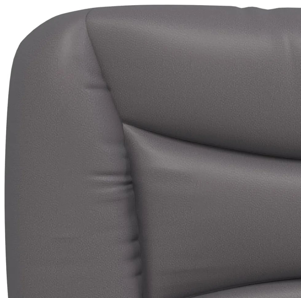 szürke műbőr ágykeret matrac nélkül Hvar 180x200 cm