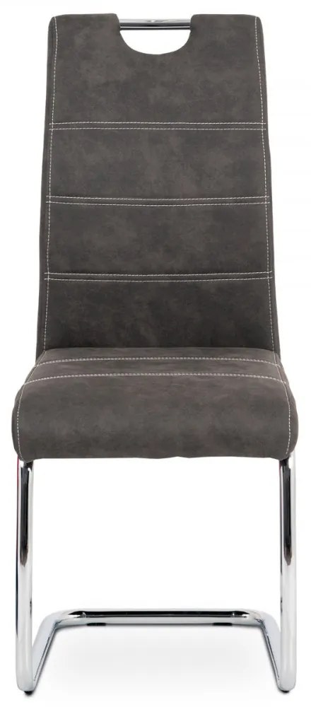 Scaun modern cu bază de sanie de culoare gri Hc-483