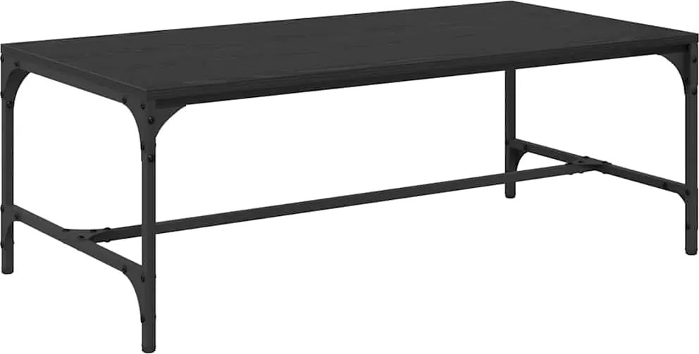 vidaXL Dohányzóasztal Fekete tölgy 100 x 50 x 35 cm Faanyag