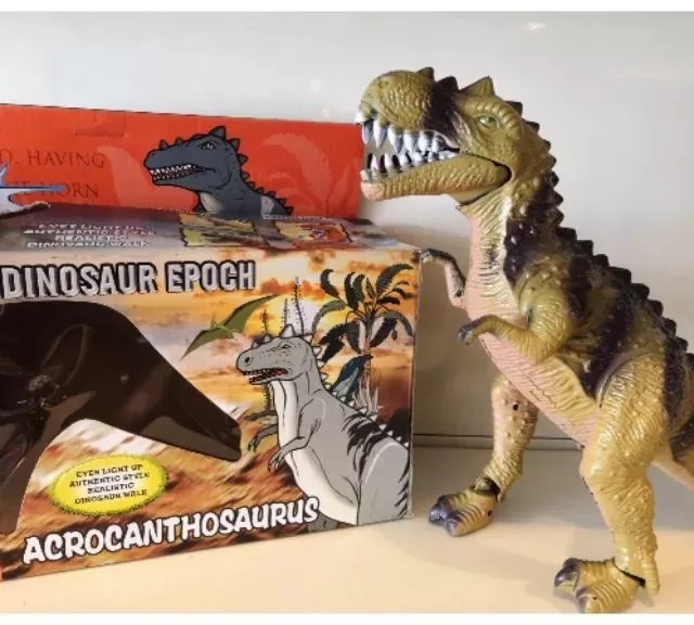 Óriás Sétáló Dinosaur T-Rex Hanggal és Mozgással Dino Epoch (1121) Acrochantosaurus Dinoszaurusz Dínó