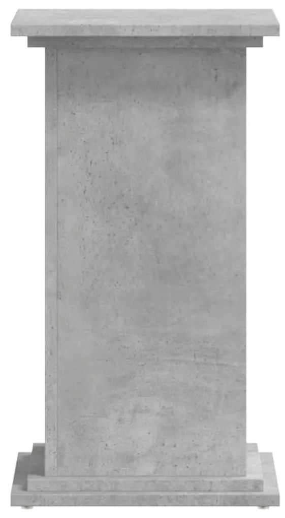 betonszürke szerelt fa növényállvány 33 x 33 x 60 cm