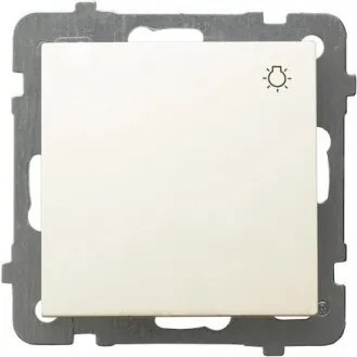 Ospel As "Fény" Nyomógomb, Záróérintkezős, Ecru ŁP-5G/m/27
