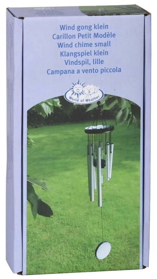 Ezüstszínű szélcsengő, magasság 56,5 cm - Esschert Design