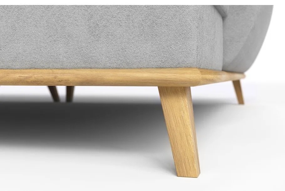 Világosszürke kinyitható sarokkanapé (jobb oldali) Balitco – Ropez