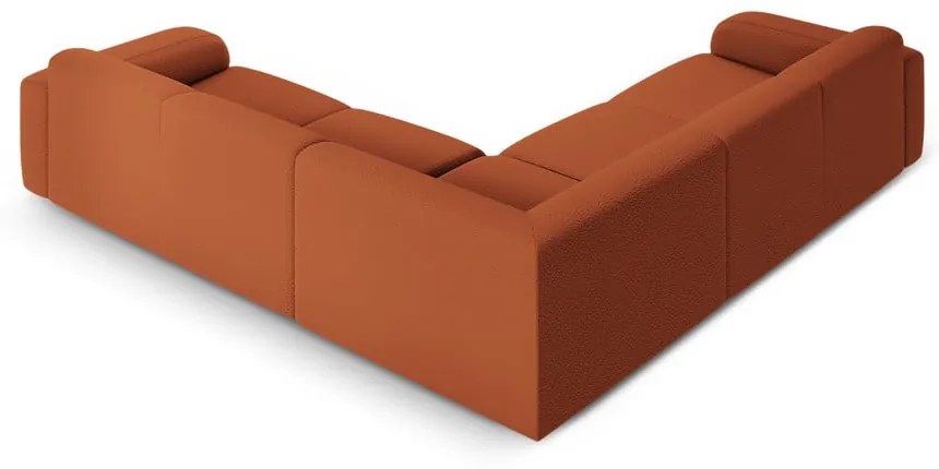 Barna buklé sarokkanapé (variálható-L alakú) Molino – Micadoni Home