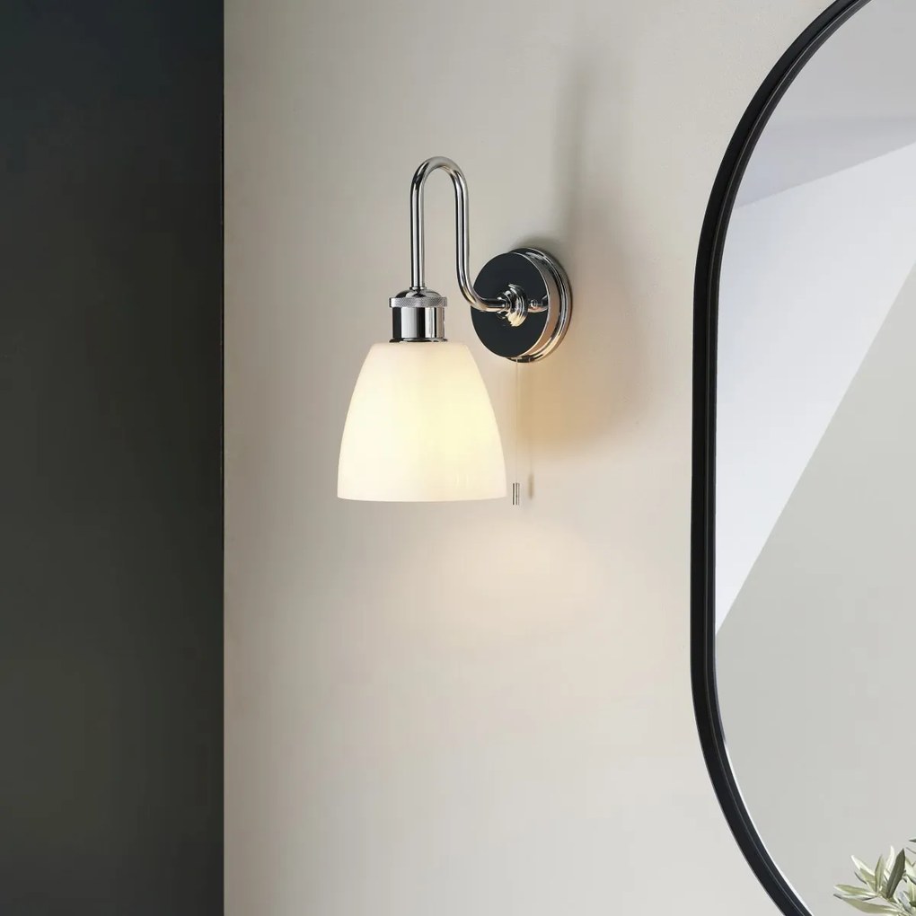 Endon modern fürdőszobai lámpa piper króm opál end95506