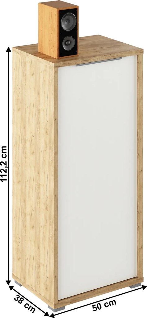 Szekrény , artisan tölgy/fehér, RIOMA TYP 10