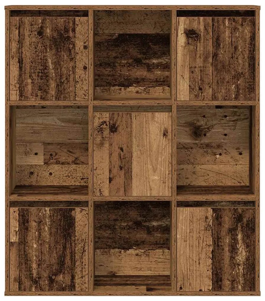 antik fa színű szerelt fa könyvespolc 89x24x101,5 cm
