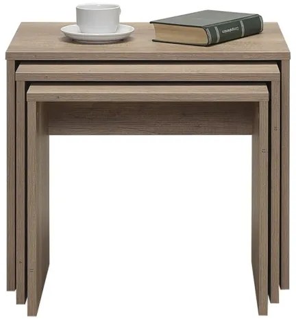 KÉSZLET 3x Kávésasztal barna