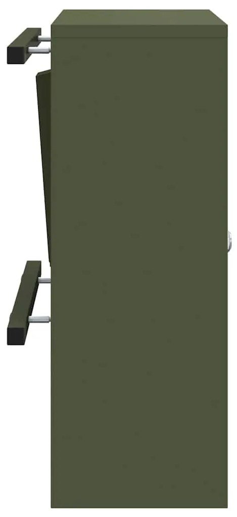 postaláda Oliva zöld 30 x 23 x 55 cm Acél