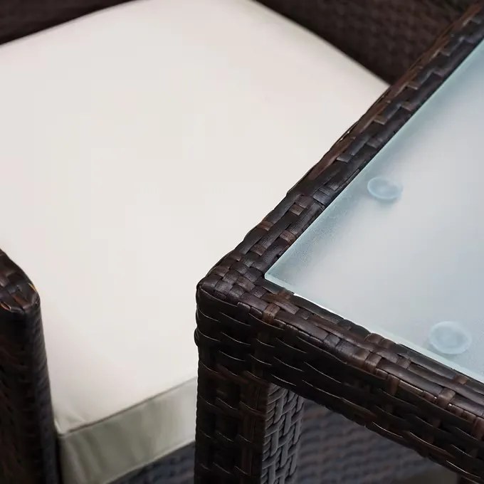 Casaria® Berlin 1+8 polyrattan kerti bútor szett - barna