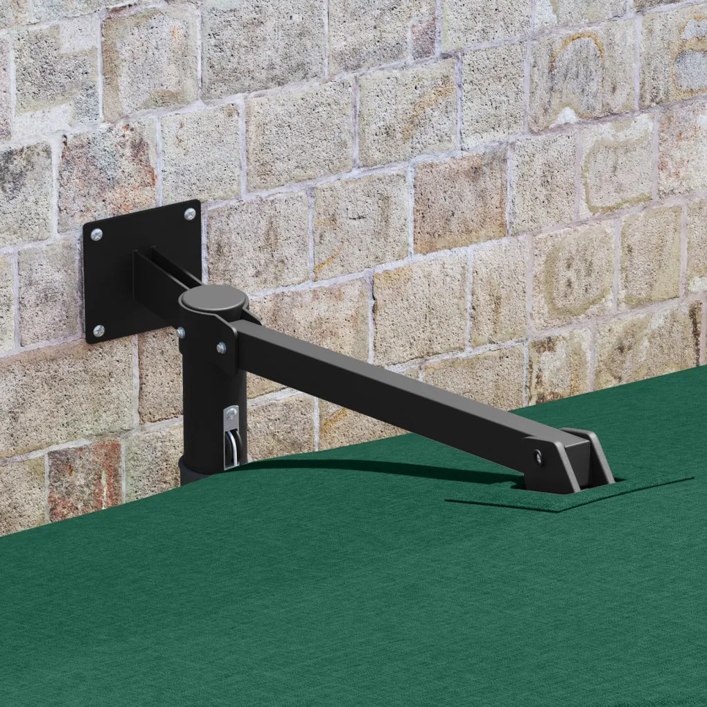 Teraszernyő Zöld Poliészter 300 cm x 300 cm Összecsukható