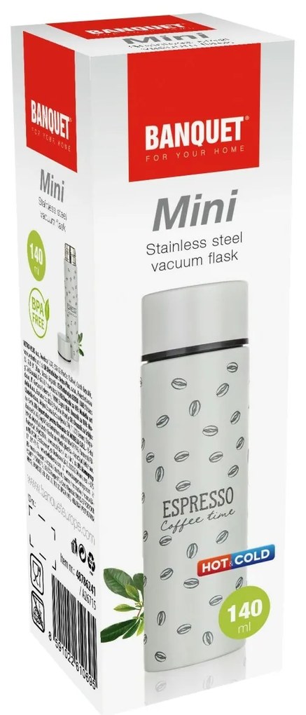 Banquet MINI rozsdamentes termosz 140 ml, espresso