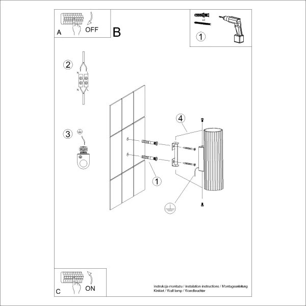 BRILAGI - CRESTO LED fali lámpa 2xGU10/10W/230V 20 cm fekete