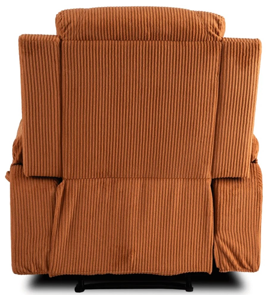 Fotel Rozkładany Masujący BOX Rudy Sztruksowy