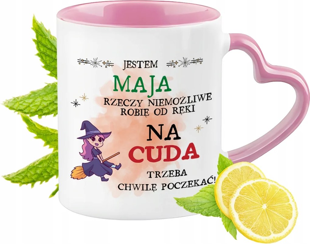 Mai Bögre Rózsaszín Szív Alakú Füllel Kávé Ajándék