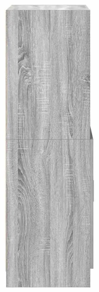 vidaXL szürke sonoma színű szerelt fa konyhaszekrény 57x41,5x131,5 cm