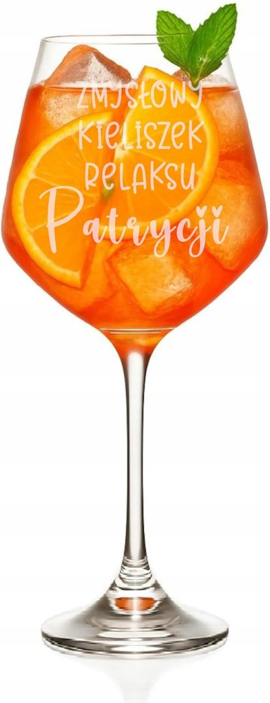 Gravírozott pohár Aperola ajándék Lánybúcsú Születésnap 750 Az Ön felirata