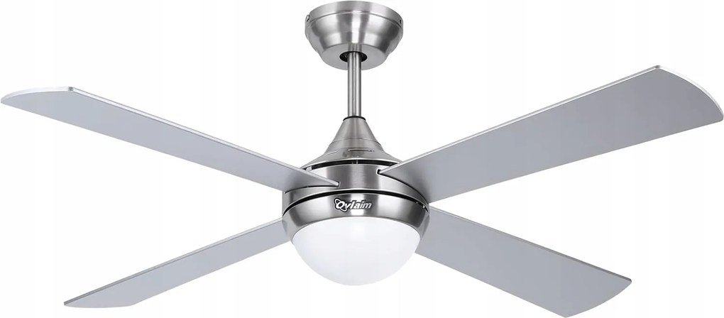 Ovlaim mennyezeti ventilátor 122cm Led távirányító 6 sebességes ezüst csendes nyár tél