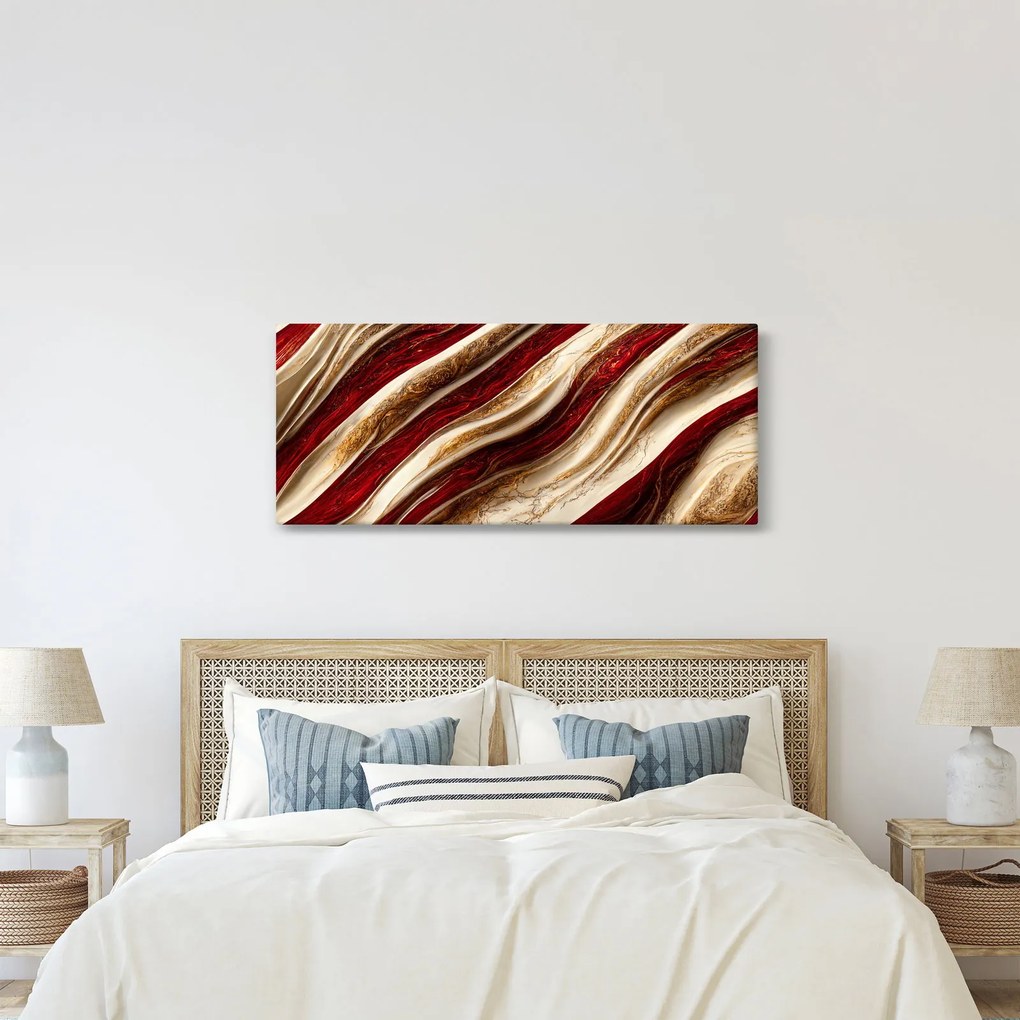 Kép - Arany - fehér textúra (120x50 cm)
