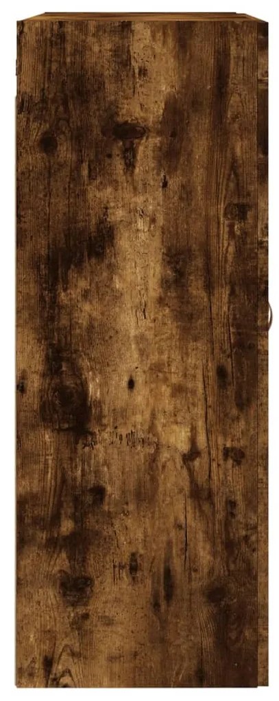füstös tölgy szerelt fa fali szekrény 69,5 x 34 x 90 cm