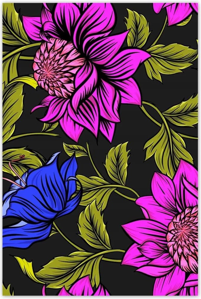 Poszterek 60x90 Virágok Levelek