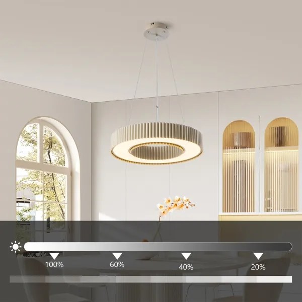 BRILAGI - Dimmelhető LUMIX LED csillár, 48 W, 230 V, 3000–6000 K, bézs, átmérő 50 cm + távirányító
