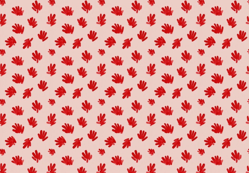 Fotótapéta - Absztrakt piros lenyomatok (147x102 cm)