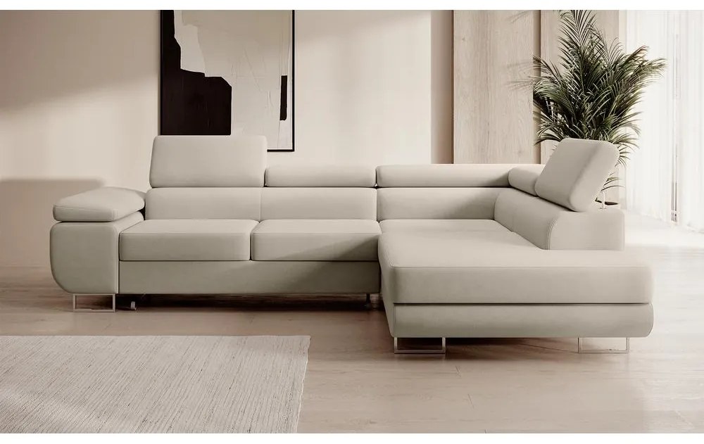 Sarokkanapé Stiletto (J) (szürke + ezüst). 1099709