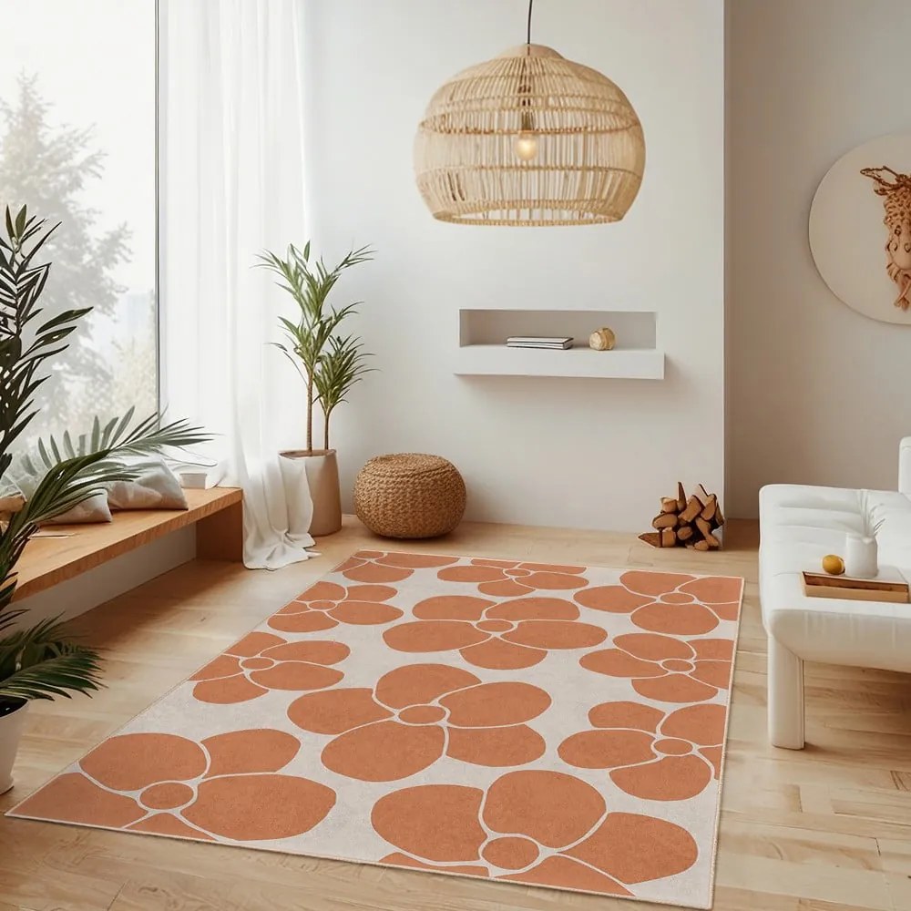 Narancssárga mosható szőnyeg 120x180 cm Orange Meadow – Mila Home