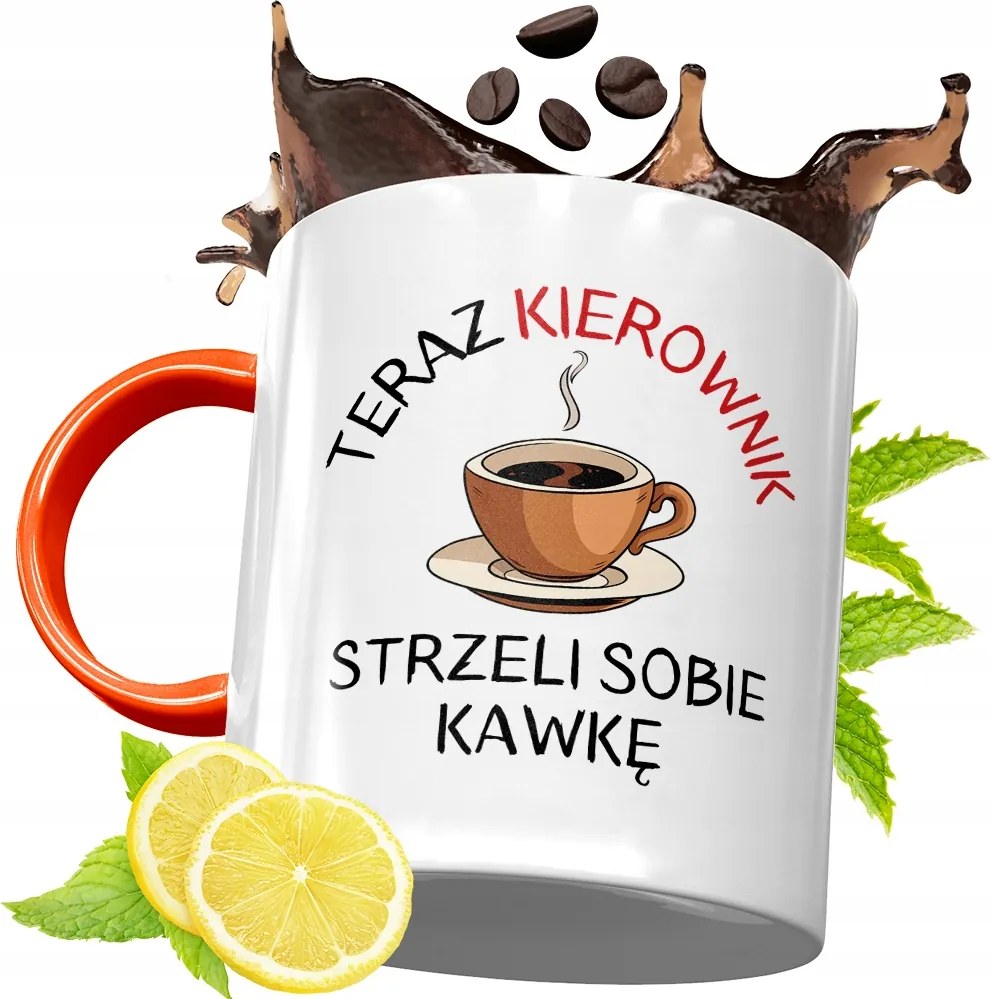 Narancssárga Bögre A Vezetőnek Ajándék fényképes nyomtatással