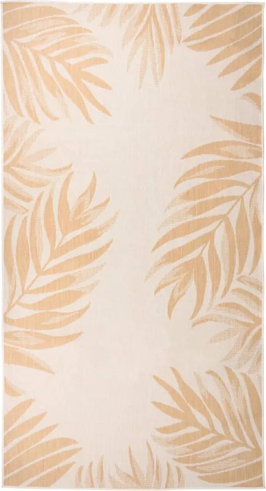 vidaXL levélmintás lapos szövésű kültéri szőnyeg 80 x 150 cm