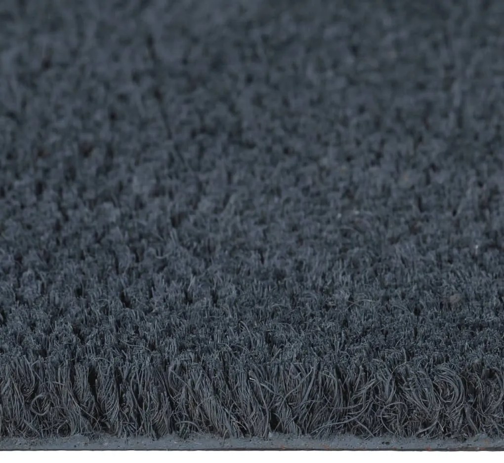 ajtószőnyeg sötétszürke 100x300 cm bojtos kókuszrost