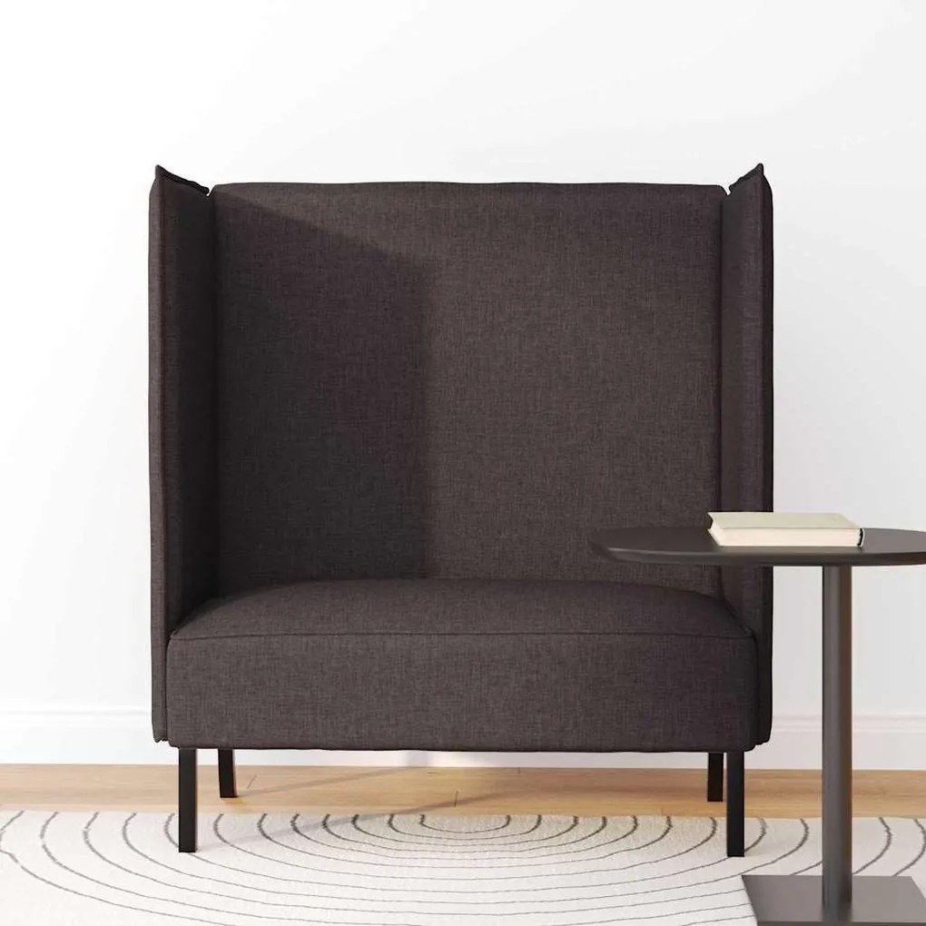 Magas háttámlás szófák sötétbarna 109 x 56 x 121 cm szövet