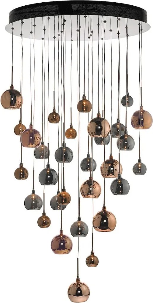 DAR LIGHTING AUR3364 AURELIA Modern Függesztett Lámpa Fekete Króm, Sokszínű IP20