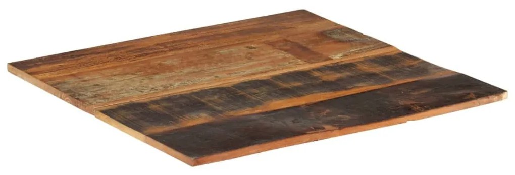 négyszögű tömör újrahasznosított fa asztallap 70x70 cm 15-16 mm