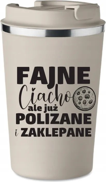 Prémium Termo Bögre bézs Valentin Napi Sütemény férfinap KT_329