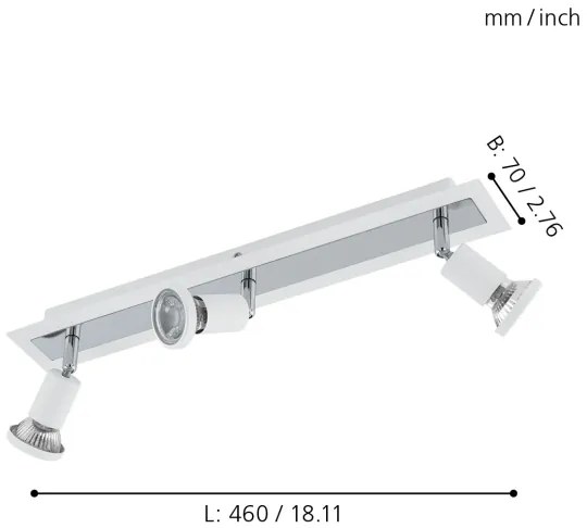 Eglo 94961 - LED Spotlámpa SARRIA 3xGU10-LED/5W/230V