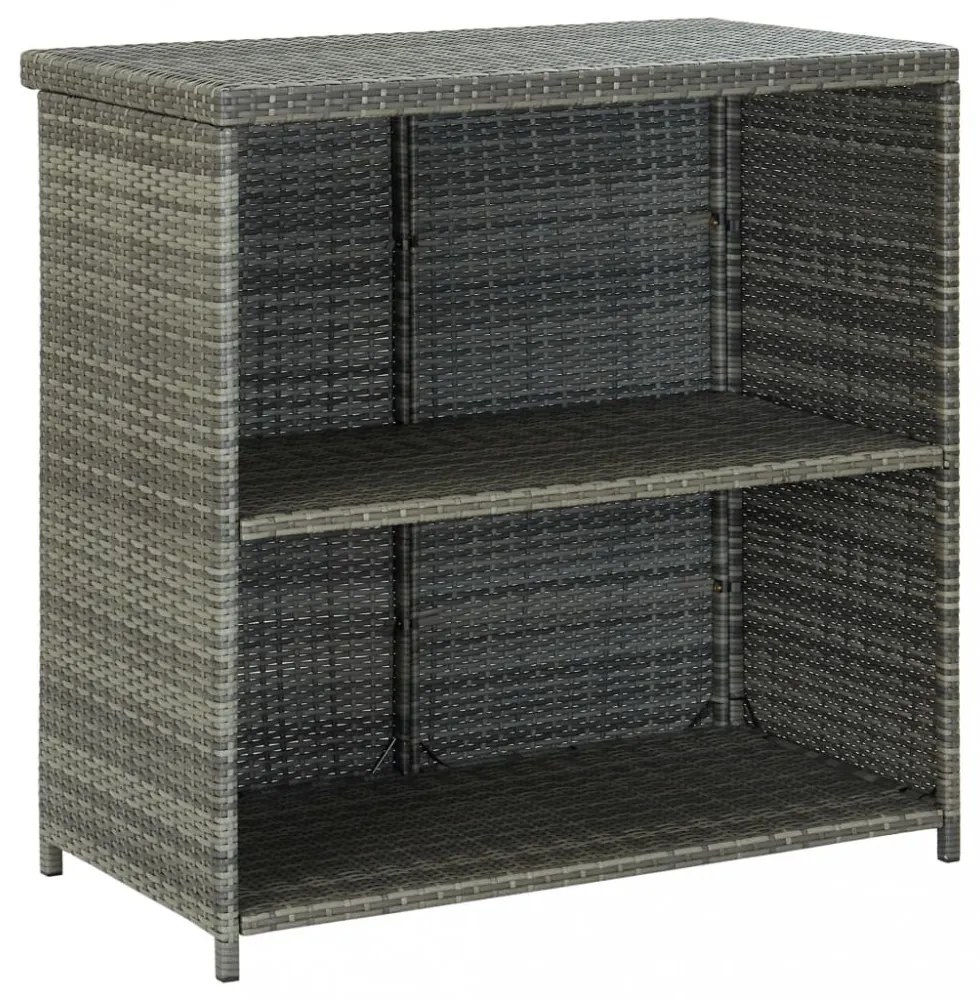 3 részes szürke polyrattan bárszett