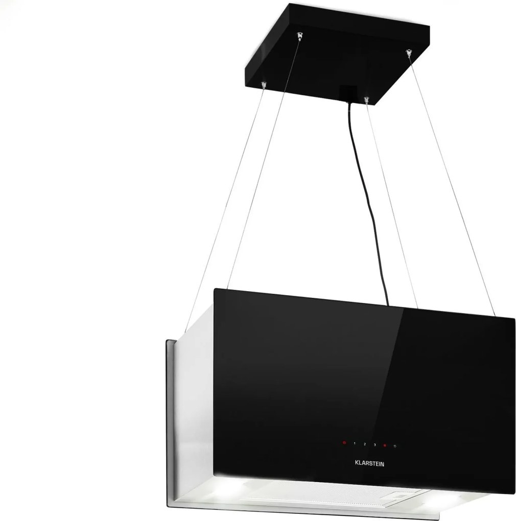 Klarstein Kronleuchter L, mennyezeti páraelszívó, 60 cm, 590 m³/ó, LED, érintőképernyős, fekete