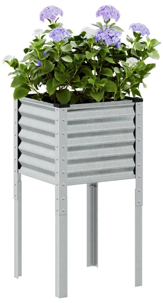 horganyzott acél kerti virágláda 45 x 45 x 88 cm