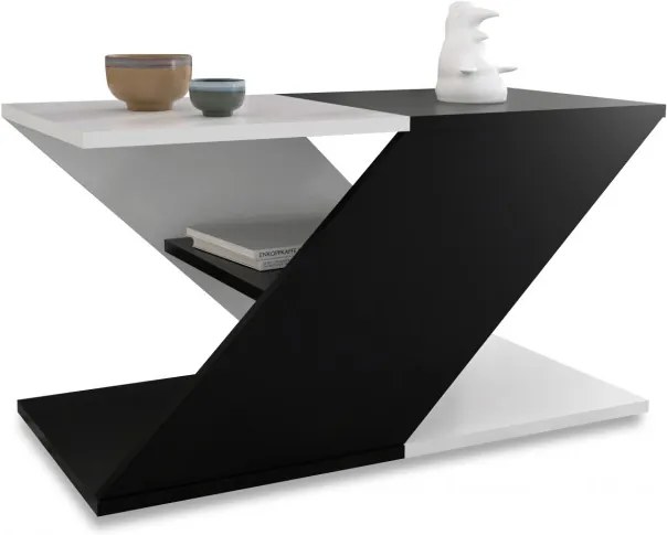 CASSINO ZEX Dohányzóasztal Fekete-fehér